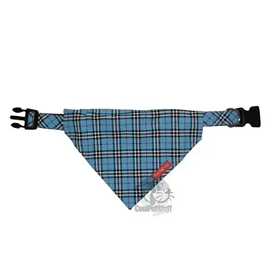 Smart Pet Blue Plaid Dog Collar - Small