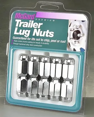 MCGARD 74043 Trailer Lug Nuts 1/2X20 Thread 10Pk