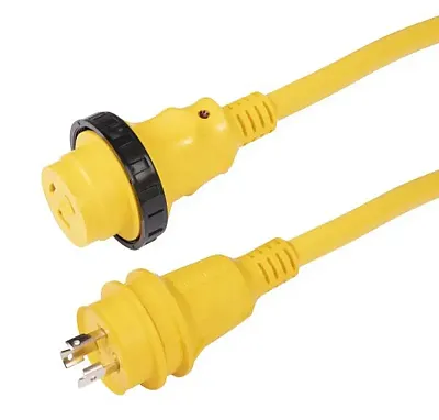 MARINCO 199119 Cordset 30A 125V 50&#039; Yellow