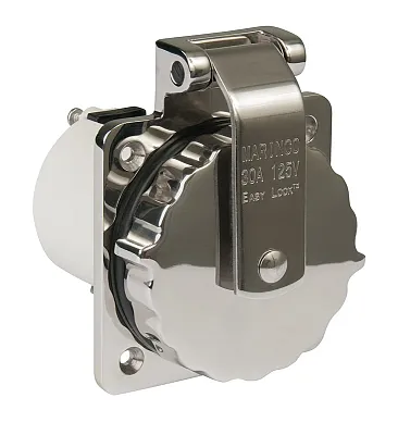 MARINCO 303SSELBRV 30A Stainless Inlet
