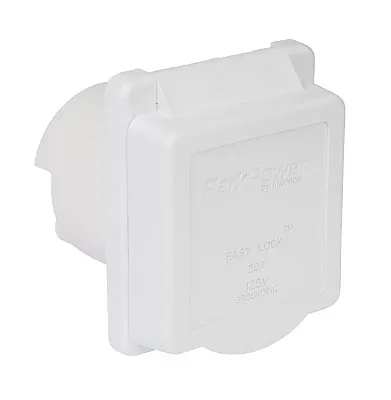 MARINCO 30ARVIW 30A Power Inlet White