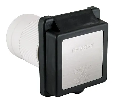 MARINCO 6353ELRVBL Std Rv Power Inlet Black