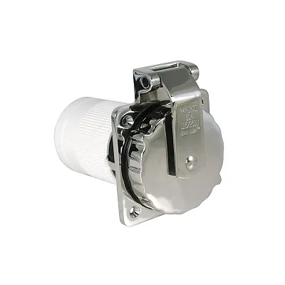 MARINCO 6373ELBRV 50A Stainless Inlet
