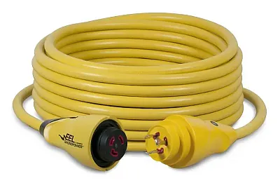 MARINCO CS3050 Eel Cordset 30A 125V 50&#039; Yellow