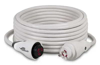 MARINCO CS3050W Eel Cordset 30A 125V 50' White