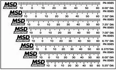 MSD CO. 8985 Timing Tapes F/Harm Balnc