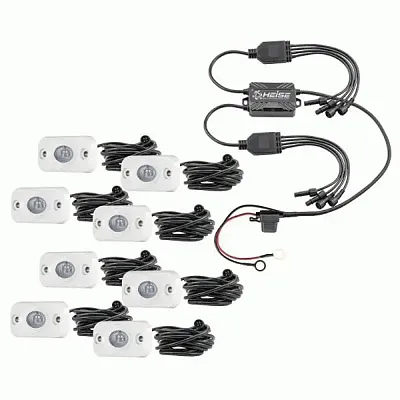 METRA HE8MLRGBK 8Pc Wht Rgb Rock Light Kit