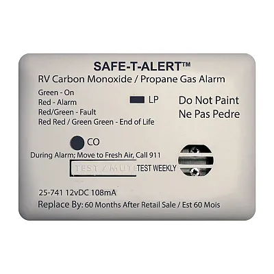 MTI INDUSTRY 25741WT Mini Lp/Co Alarm Surf Wht