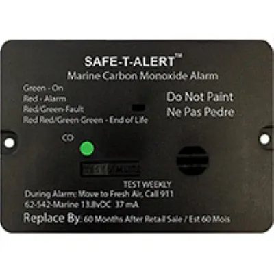 MTI INDUSTRY 62542BLMAR Marine Co Detector Flsh Mnt Blk