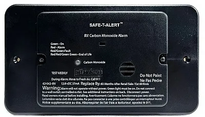 MTI INDUSTRY 62542BLTR Carbon Monoxide Alarm - Black Flush