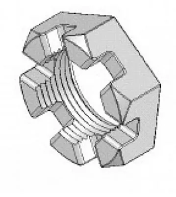 LIPPERT COMP 122081 Spindle Nut 6 Slot