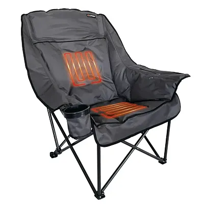 LIPPERT COMP 2024043334 Heated Camp Chair - Dark Grey