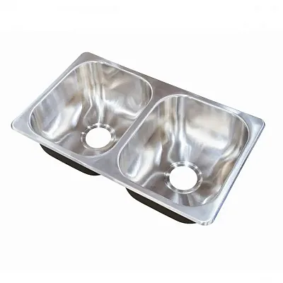 LIPPERT COMP 388414 25 X 15 X 7 Dbl Bowl Sink