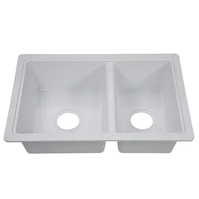 LIPPERT COMP 809030 25&#039; X 17&#039; Double Bowl Sink - White