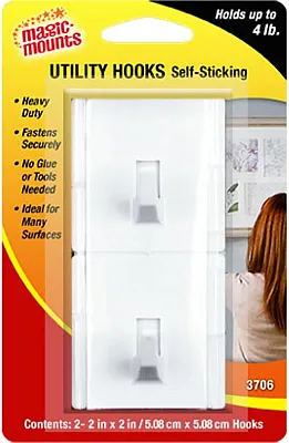 MAGIC MOUNTS 3706 Utility Hook 2Pk