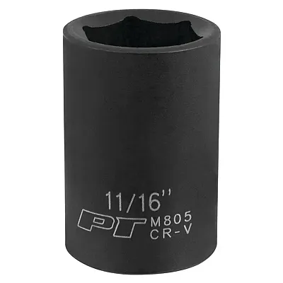 Performance Tool 1/2" Drive 11/16" 6-Point Impact Socket