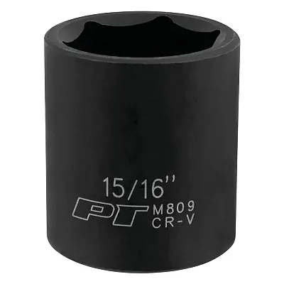 Performance Tool 1/2" Drive 15/16" 6-Point Impact Socket