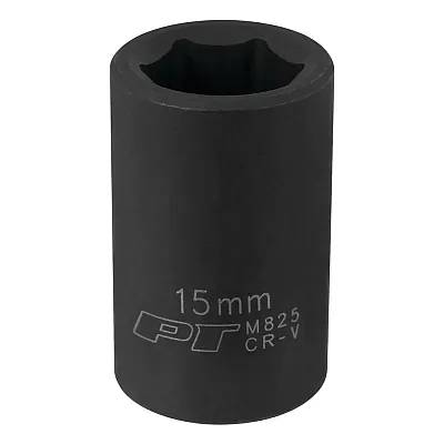 Performance Tool 1/2??? Drive 15Mm 6-Point Impact Socket