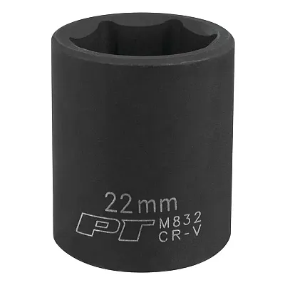 Performance Tool 1/2 Drive 6-Point Impact Socket 22Mm