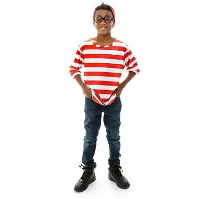 Where's Wally Halloween Costume - Child's Cosplay Outfit, S MACC
