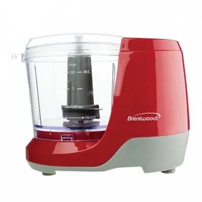 Brentwood 1.5 Cup Mini Food Chopper in Red