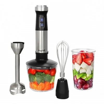 MegaChef 4 in 1 Multipurpose Immersion Hand Blender With Speed Control and Acces