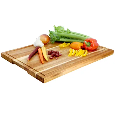 MegaChef Acacia Wood 24 x 18 Inch Large Cutting, Prep and Serving Butcher Cuttin