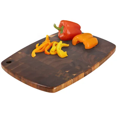 MegaChef 15.5 x 10.5 Inch Acacia Wood Rectangular Cutting Board with Rounded Edg