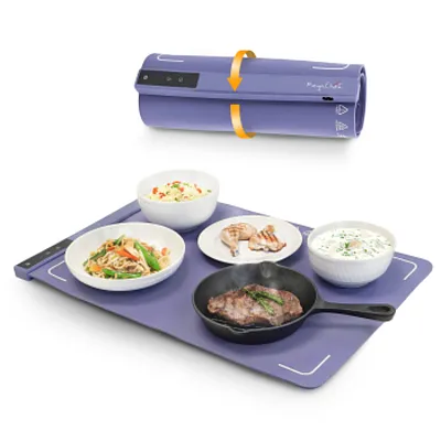 MegaChef 23x15.75 Inch Silicone Warming Mat with Variable Temperature Settings &