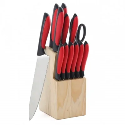 MegaChef 14 Piece Cutlery Set in Red