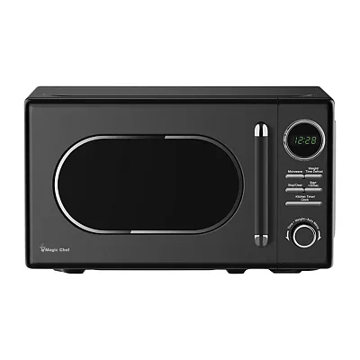 Magic Chef Mc77Cmb 0.7-Cu. Ft. 700-Watt Retro Countertop Microwave (Black)