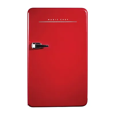 Magic Chef Mcr32Chr 3.2-Cu. Ft. Energy-Star Certified Retro Mini Fridge With Man