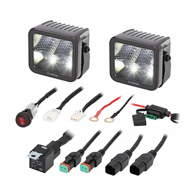Heise Led Lighting Systems He-Bcf32Pk Blackout Series 3-In. 4-Led Flood Cubes, 2