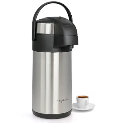 MegaChef 3.17 Quart Stainless Steel Vacuum Body Pump Cap Air Pot