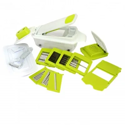 MegaChef 8-in-1 Multi-Use Slicer Dicer and Chopper with Interchangeable Blades,