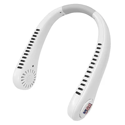 Celebrate 250 250F400W Portable Bladeless Neck Fan, 3 Speeds, 800-Mah Rechargeab
