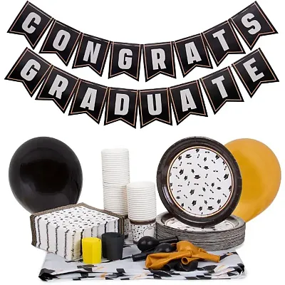 Graduation Decoration Kit, Black and Gold MGRD-001