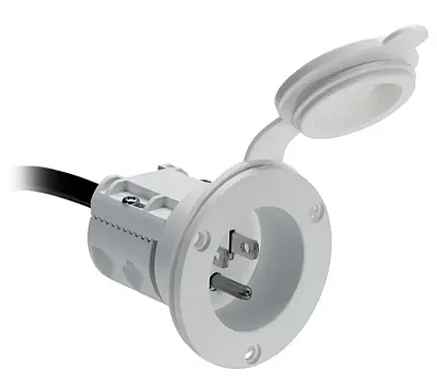 MINN KOTA 1865110 Mkr-23 Ac Power Port (White)