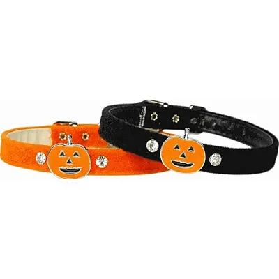 Mirage Pet Products Halloween Charm Collar - Orange - Large (#16) - Ghost
