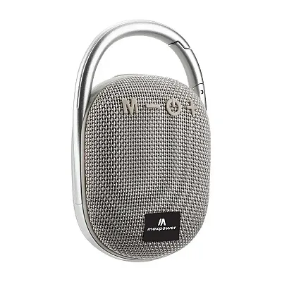 Maxpower Portable Clip-On Bluetooth Speaker (Gray)