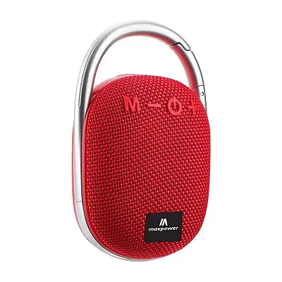Maxpower Portable Clip-On Bluetooth Speaker (Red)