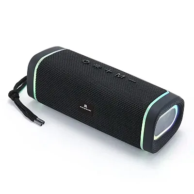 Maxpower Portable Bluetooth Water Resistant Speaker With Led Lights (Black)