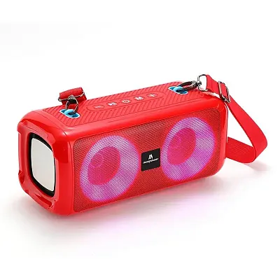 Maxpower Water Resistant Portable Bluetooth Speaker With Dancing Led Lights Fm R