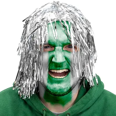 Tinsel Wigs 6-pack, Silver MPHT-101