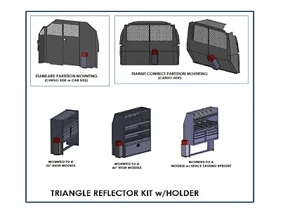 MASTERACK 027512KP Triangle Reflector Kit Holder