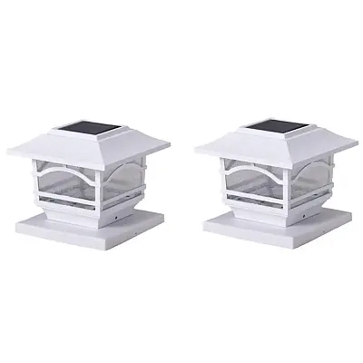 Maxsa Innovations 41971 Mission-Style Solar Post Cap And Deck Railing Lights, 2