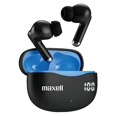 Maxell 197311 Bass 13 Tws Bluetooth In-Ear Earbuds With Mics And Charging Case,