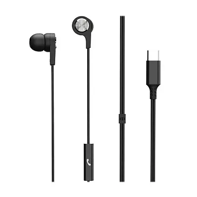 Maxell 199261 Sync Up Type-C Wired Earbuds With Microphone, Black