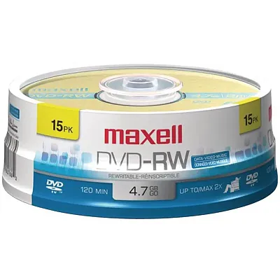 Maxell 635117 4.7 Gb Dvd-Rw (15-Ct Spindle)