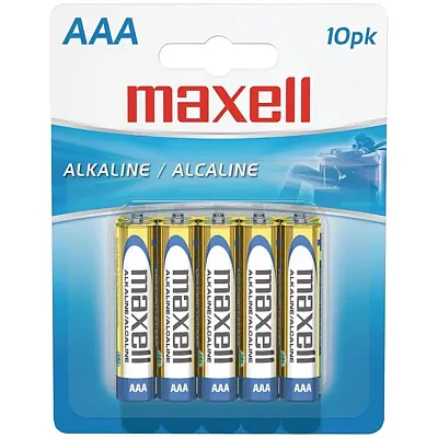 Maxell 723810 - Lr0310Bp Alkaline Batteries (Aaa; 10 Pk; Carded)